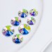 DZ 3041 16 mm  rivoli  shape crystal AB  flat back stone 